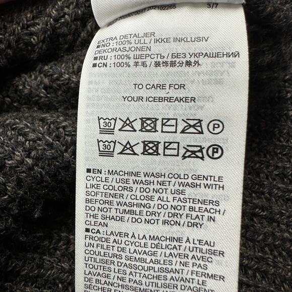 Icebreaker Sweater Mens XL Brown Hillock Wool Heavyweight Knit Warm Pullover - Picture 5 of 7